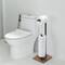 Black Freestanding Metal Toilet Paper Holder Stand